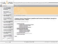 Абарис - профессиональное создание сайтов в Новосибирске, раскрутка и оптимизация сайтов, Новосибирск.