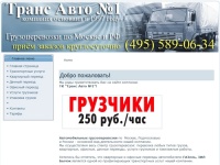 Сайт транспортной компании ТК "Транс Авто №1" - автомобильные грузоперевозки по России. Квартирные, офисные, дачные переезды по Москве и Подмосковью. Услуги грузчиков. Тел. (495) 589-06-34